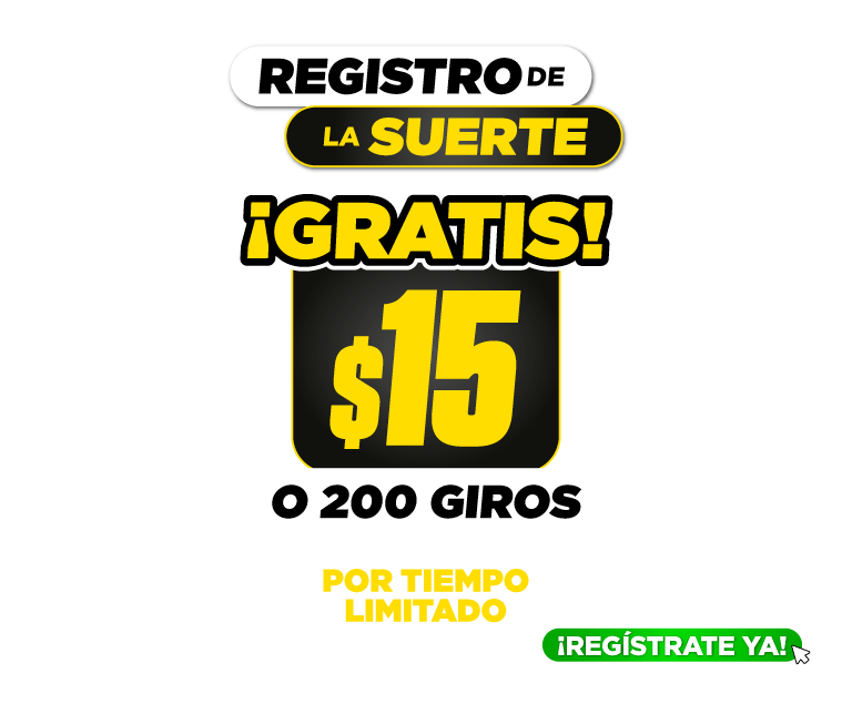 Registro de la suerte en Ecuabet: 15 USD o 200 giros
